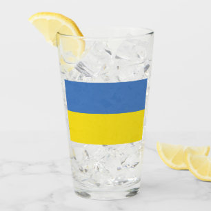 Ukraine-Flagge, Ukrainisch Slawa Ukrajini Слава Ук Glas