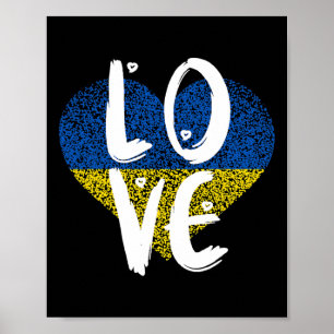 Ukraine-Flagge Ukrainisch Ukraine Stolz Herz 1 Poster