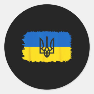 Ukraine-Flagge Ukrainisch Ukraine Stolz Herz 4  Runder Aufkleber