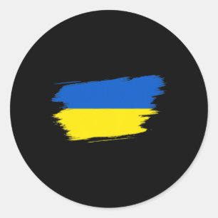 Ukraine-Flagge Ukrainisch Ukraine Stolz Herz Runder Aufkleber