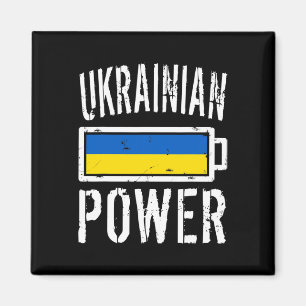 Ukraine-Flagge Ukrainische Power-T-Shirt Stolz Tee Magnet