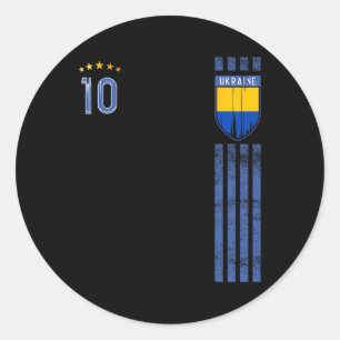Ukraine-Flagge Ukrainische Stolzliebhaber 7 Runder Aufkleber