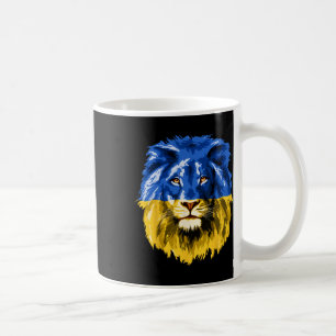 Ukraine-Flagge Ukrainischer Löwenkopf Ukrainische  Kaffeetasse