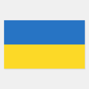 Ukraine Flagge Ukrainisches Patriotisches Patrioti Rechteckiger Aufkleber