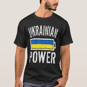 Ukraine-Flagge   ukrainisches Power Akku-Proud-T-S T-Shirt