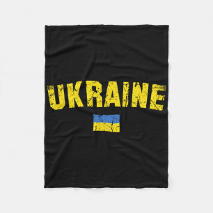 Ukraine-Flagge Vintage Männer Frauen Kinder Ukrain Fleecedecke