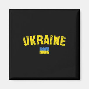 Ukraine-Flagge Vintage Männer Frauen Kinder Ukrain Magnet