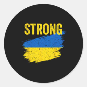 Ukraine-Flagge Vintage-Ukraine-Shirts für Männer u Runder Aufkleber