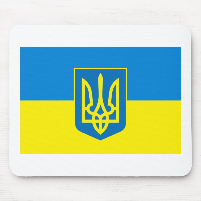Ukraine-Flagge w COA Mousepad (Vorne)