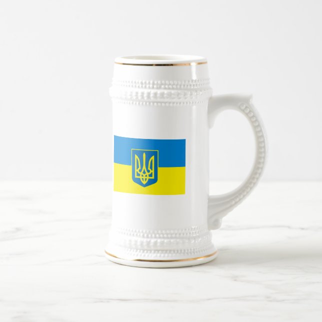Ukraine-Flagge w COA-Tasse Bierglas (Rechts)