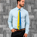 Ukraine, Flagge, Wappen, Tryzub/Ukrainische Krawat Krawatte<br><div class="desc">Neck Tie: Ukraine,  Flagge,  Wappen - Trizub und ukrainische Republik Symbol / У р а ї н а</div>