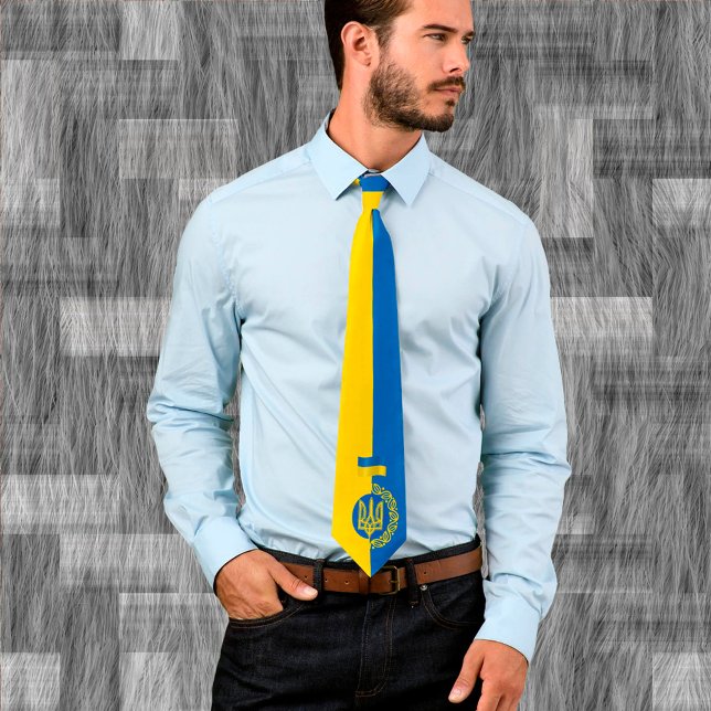 Ukraine, Flagge, Wappen, Tryzub/Ukrainische Krawat Krawatte (Von Creator hochgeladen)