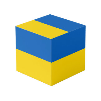 Ukraine-Flagge Würfel