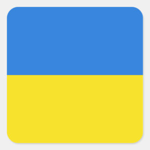 Ukraine-Flaggen-Aufkleber Quadratischer Aufkleber
