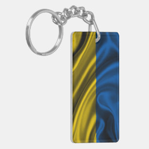 Ukraine-Flaggen-Gewebe Schlüsselanhänger
