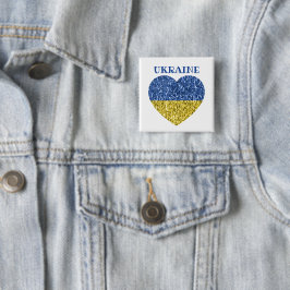 Ukraine Flaggen Glitzer Imitate Glitzern Herzstück Button