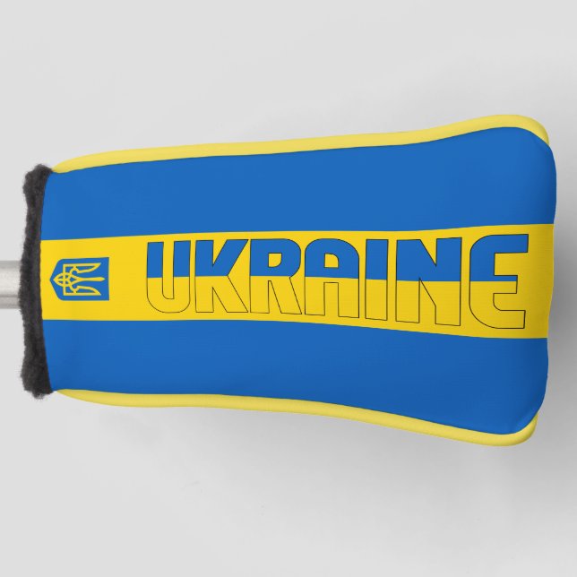 Ukraine Flaggen Gorgetic Patriotic Golf Head Cover Golf Headcover (Vorderseite)