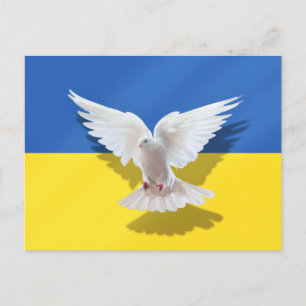 Ukraine-Flaggen-Postkarte Friedens-Taube Unterstüt Postkarte