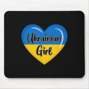 Ukraine-Flaggen-Shirt für Frauen Ukrainisches Mädc Mousepad