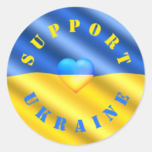 Ukraine-Flaggenaufkleber - Freiheit Runder Aufkleber