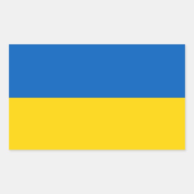Ukraine* Flaggenaufkleber Rechteckiger Aufkleber (Vorderseite)