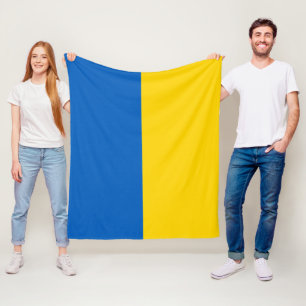 Ukraine Flaggenblau Gelb Gold Patriotisch Ukrainis Fleecedecke