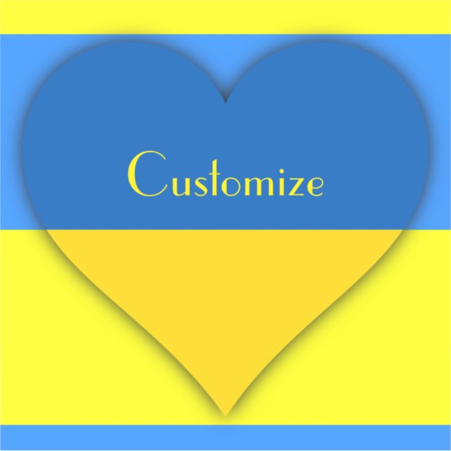 Ukraine Flaggenblau-Gelber Thunder_Cove Aufkleber (Vorderseite)