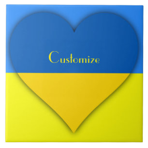 Ukraine Flaggenblau-Gelber Thunder_Cove  Fliese