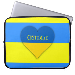 Ukraine Flaggenblau-Gelber Thunder_Cove  Laptopschutzhülle