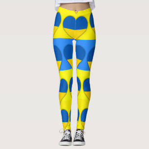 Ukraine Flaggenblau-Gelber Thunder_Cove Leggings
