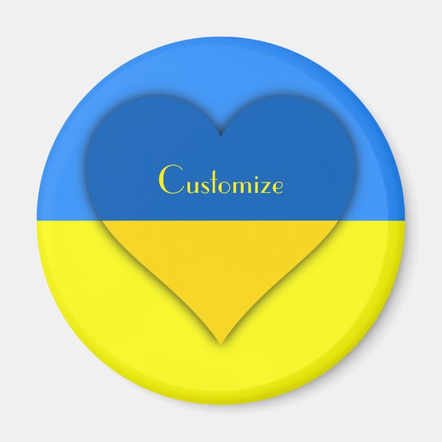 Ukraine Flaggenblau-Gelber Thunder_Cove Magnet (Vorne)