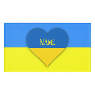 Ukraine Flaggenblau-Gelber Thunder_Cove Namenschild
