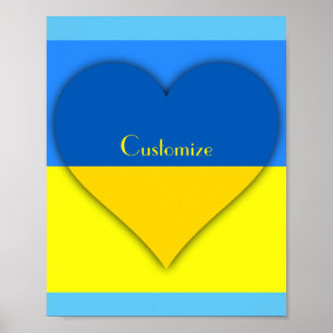 Ukraine Flaggenblau-Gelber Thunder_Cove Poster