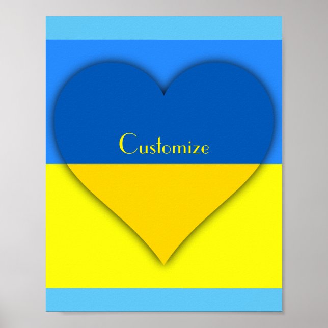 Ukraine Flaggenblau-Gelber Thunder_Cove Poster (Vorne)