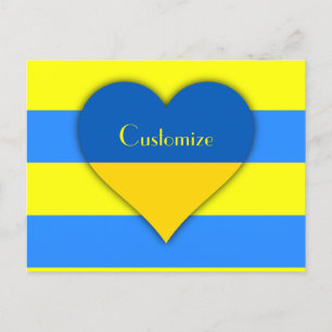 Ukraine Flaggenblau-Gelber Thunder_Cove Postkarte