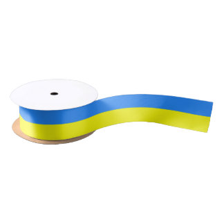 Ukraine Flaggenblau-Gelber Thunder_Cove Satinband
