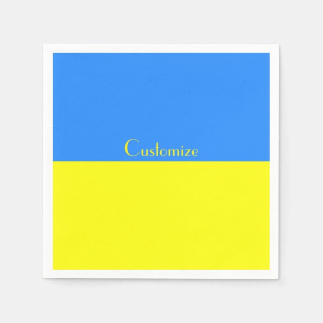 Ukraine Flaggenblau-Gelber Thunder_Cove Serviette (Vorderseite)