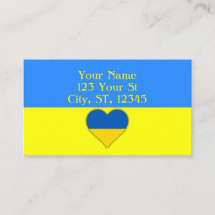 Ukraine Flaggenblau-Gelber Thunder_Cove Visitenkarte
