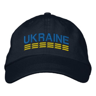 UKRAINE Flaggenfarben Blau und Gelb für die Marine Bestickte Baseballkappe
