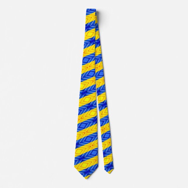 Ukraine Flaggenfarben Neck Tie - Freiheit - Friede Krawatte (Vorderseite)