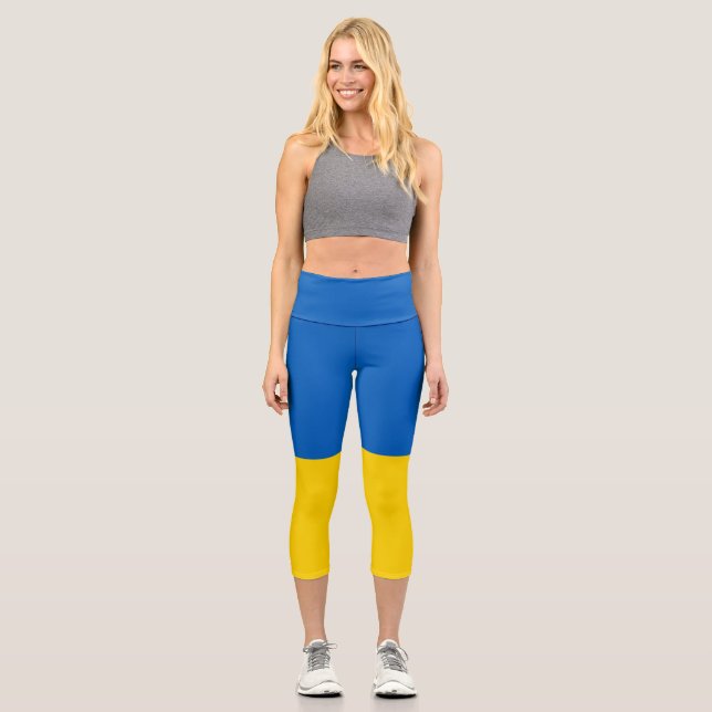 Ukraine Flaggenkapitän Leggings (Vorderseite)