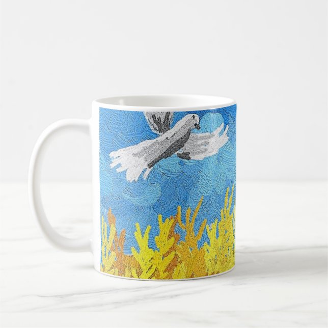 Ukraine Flaggenlandschaft Kaffeetasse (Links)