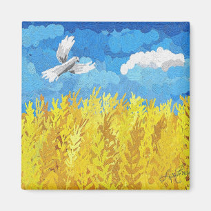 Ukraine Flaggenlandschaft Magnet