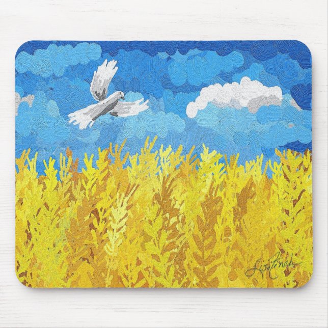 Ukraine Flaggenlandschaft Mousepad (Vorne)