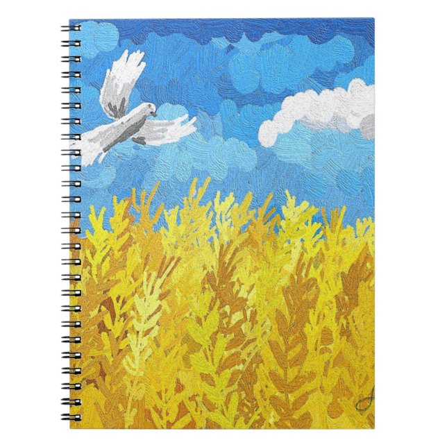 Ukraine Flaggenlandschaft Notizblock (Vorderseite)