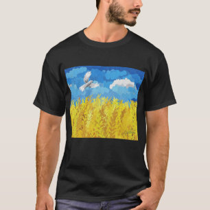 Ukraine Flaggenlandschaft T-Shirt
