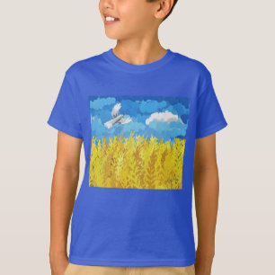 Ukraine Flaggenlandschaft T-Shirt