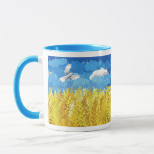 Ukraine Flaggenlandschaft Tasse