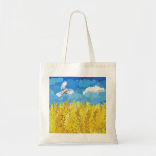 Ukraine Flaggenlandschaft Tragetasche