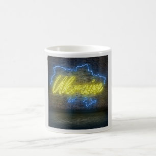 Ukraine Flaggennebelzeichen Kaffeetasse